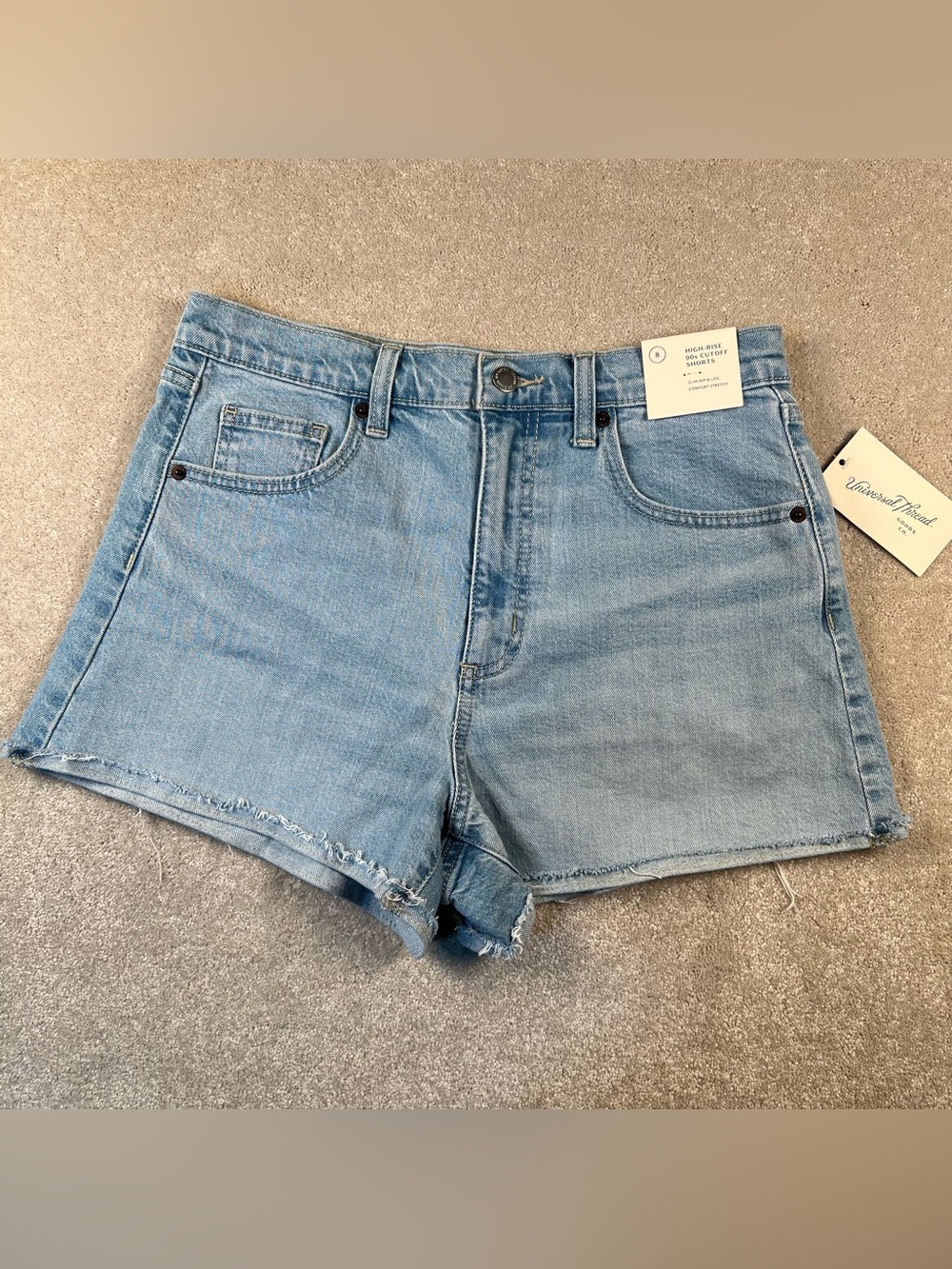 Jean Shorts‎ Blue Denim 90s Cutoff High Rise NWT Universal Thread Women's 8